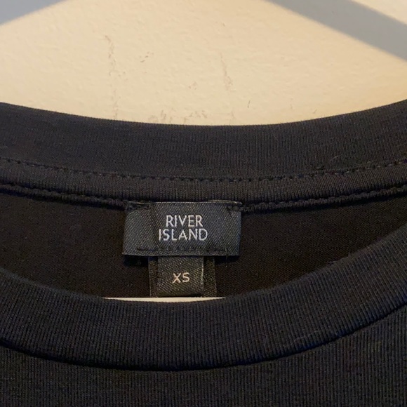 ASOS River Island  asymmetric mesh layered t-shirt mini dress - Picture 4 of 6